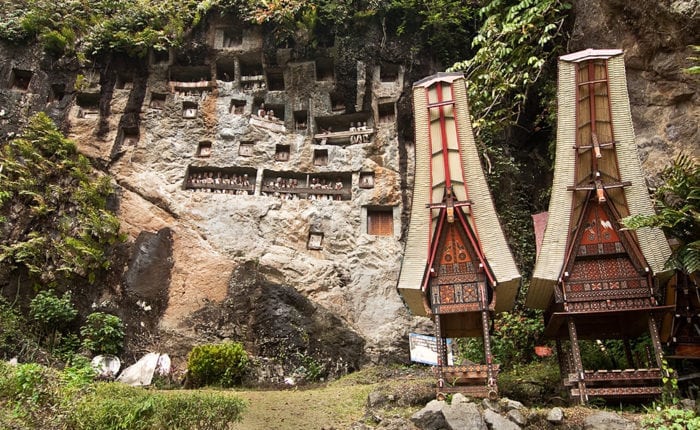 Toraja Tour visiting Lemo Cliff Stone Grave